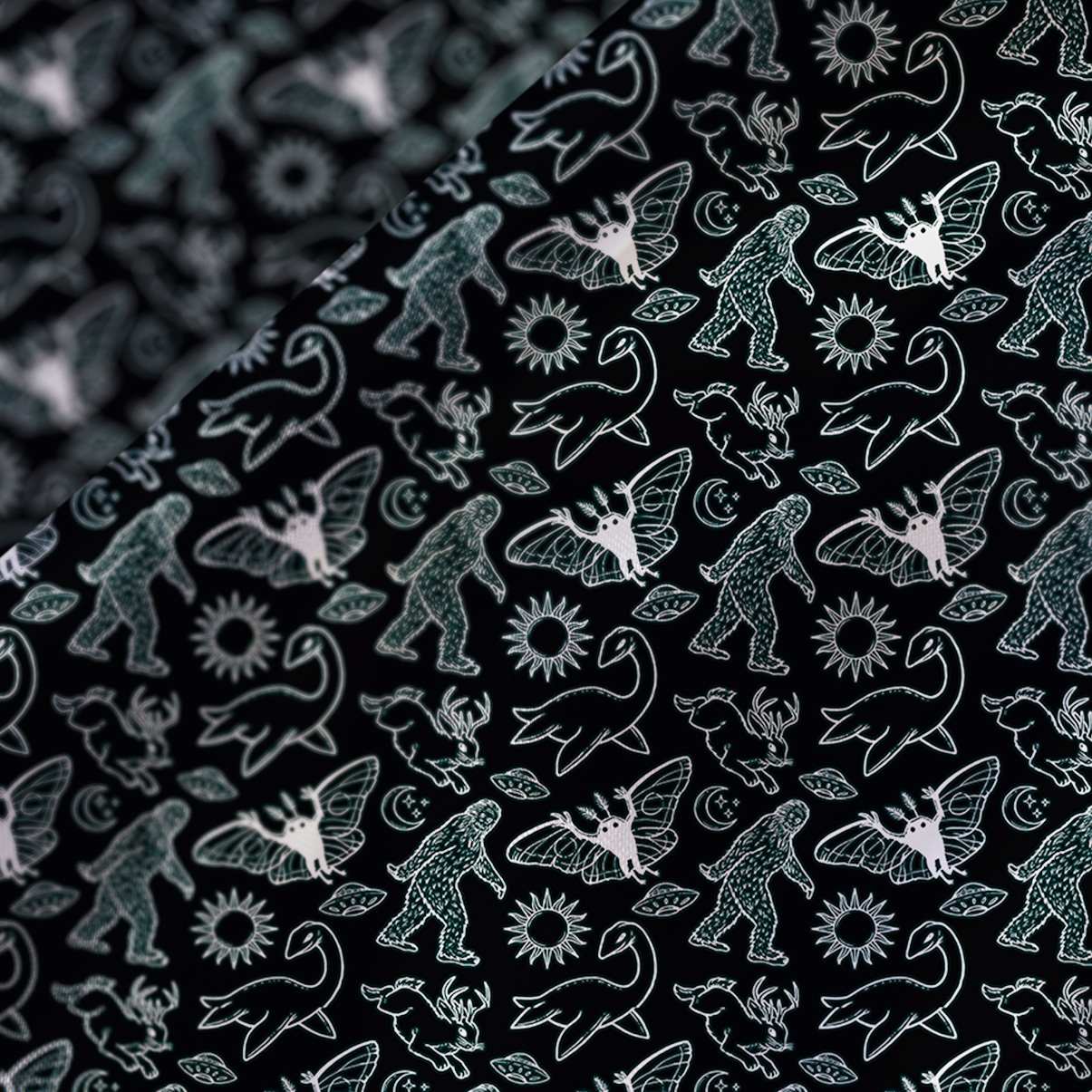 Purplehecate Cryptid Satin Cross Back Mini Dress