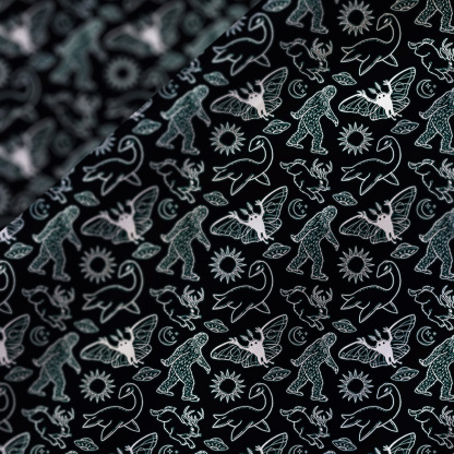 Purplehecate Cryptid Satin Cross Back Mini Dress