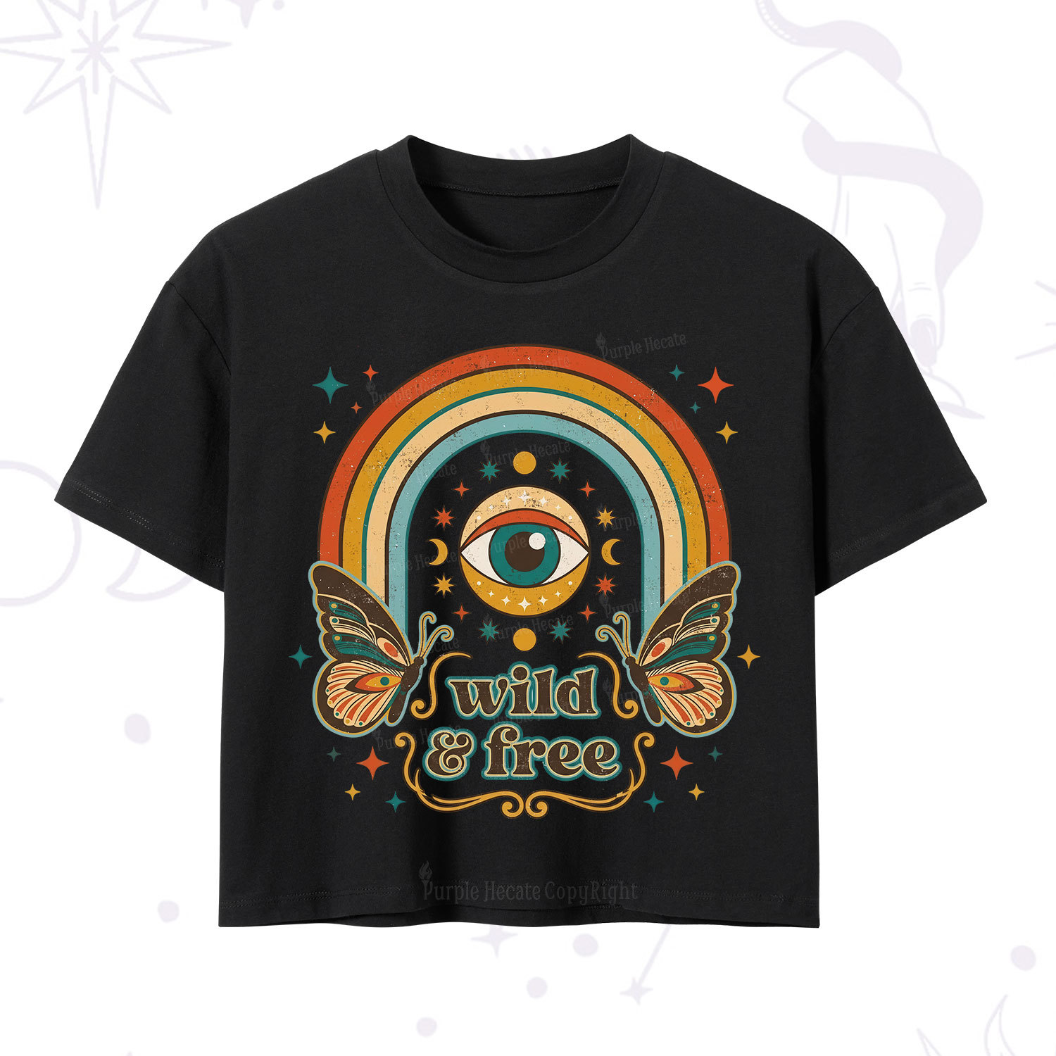 Purplehecate Wild And Free Crop T-Shirt