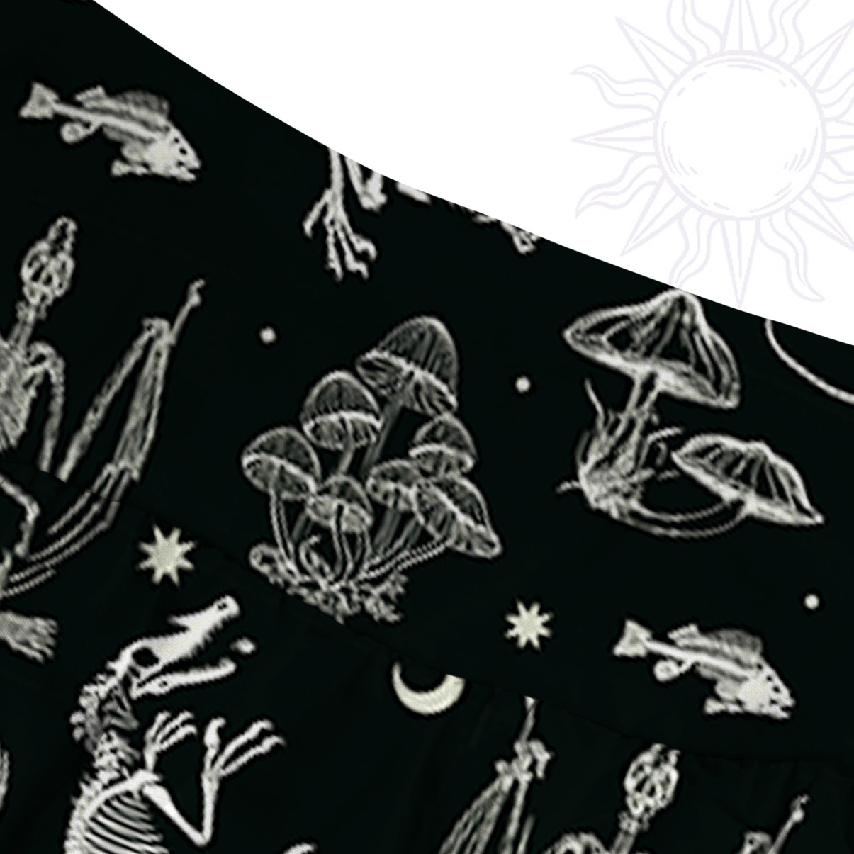 Purplehecate Prehistoric Fantasy Convertible Maxi Skirt