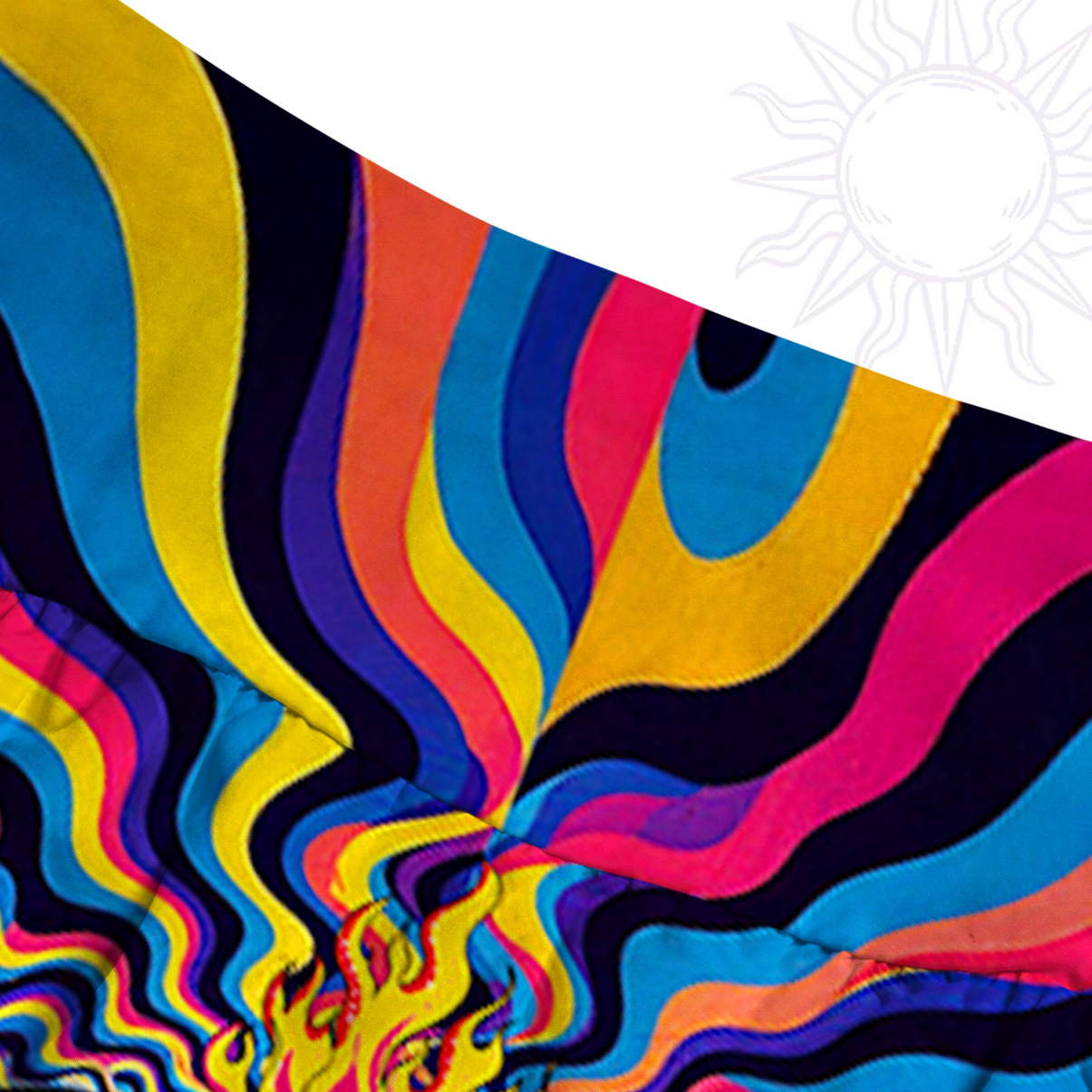 Purplehecate Trippy Rainbow Heart Eye Convertible Maxi Skirt