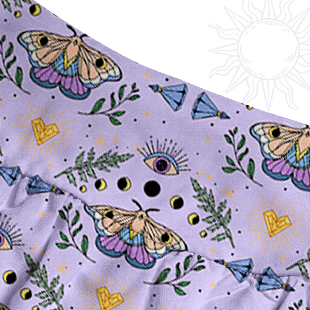Purplehecate Luna Moth Witch Convertible Maxi Skirt