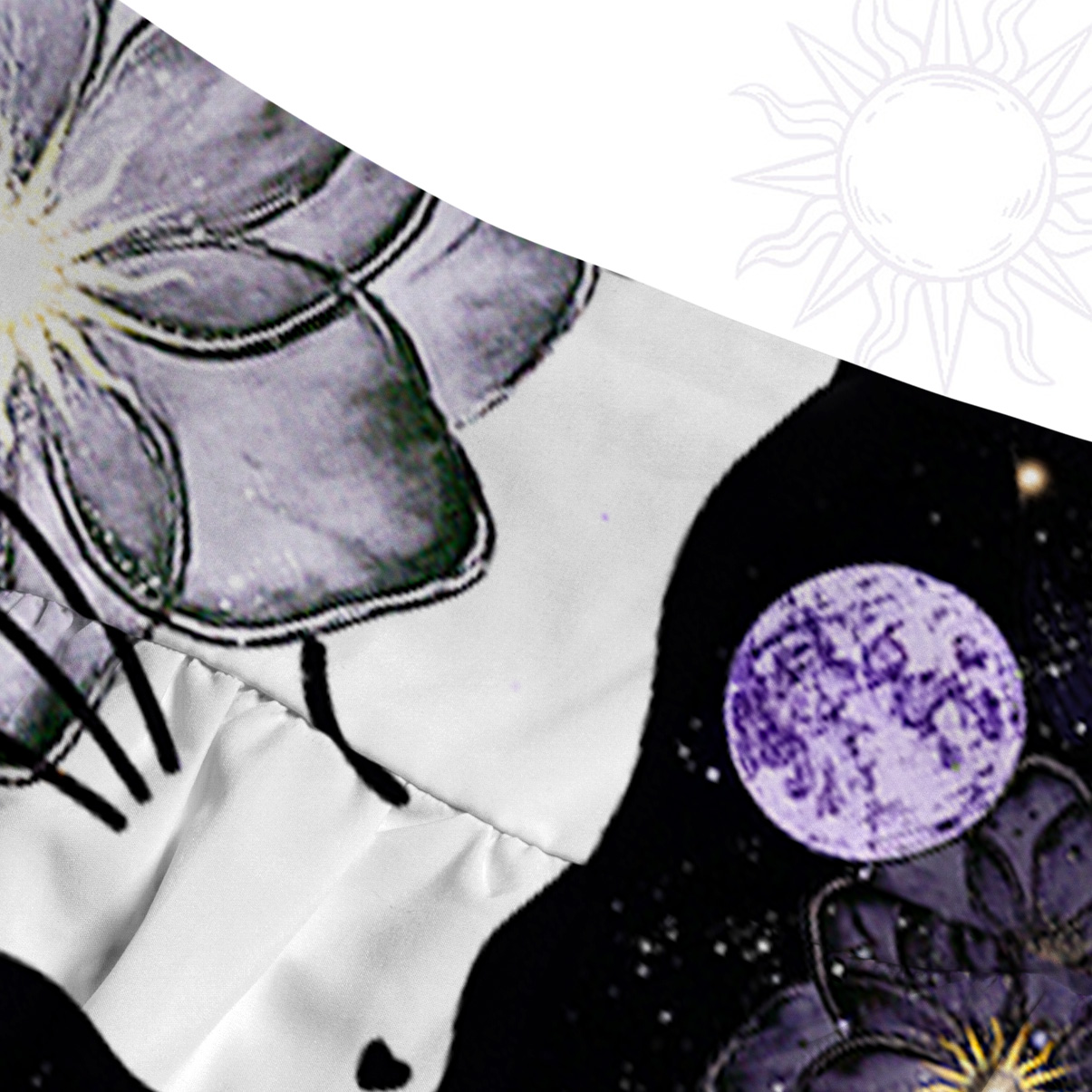 Purplehecate Starlit Cats & Butterflies Convertible Maxi Skirt