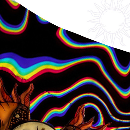 Purplehecate Psychedelic Sun and Moon Convertible Maxi Skirt