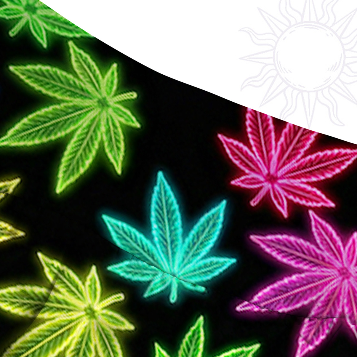 Purplehecate Trippy Weed Convertible Maxi Skirt