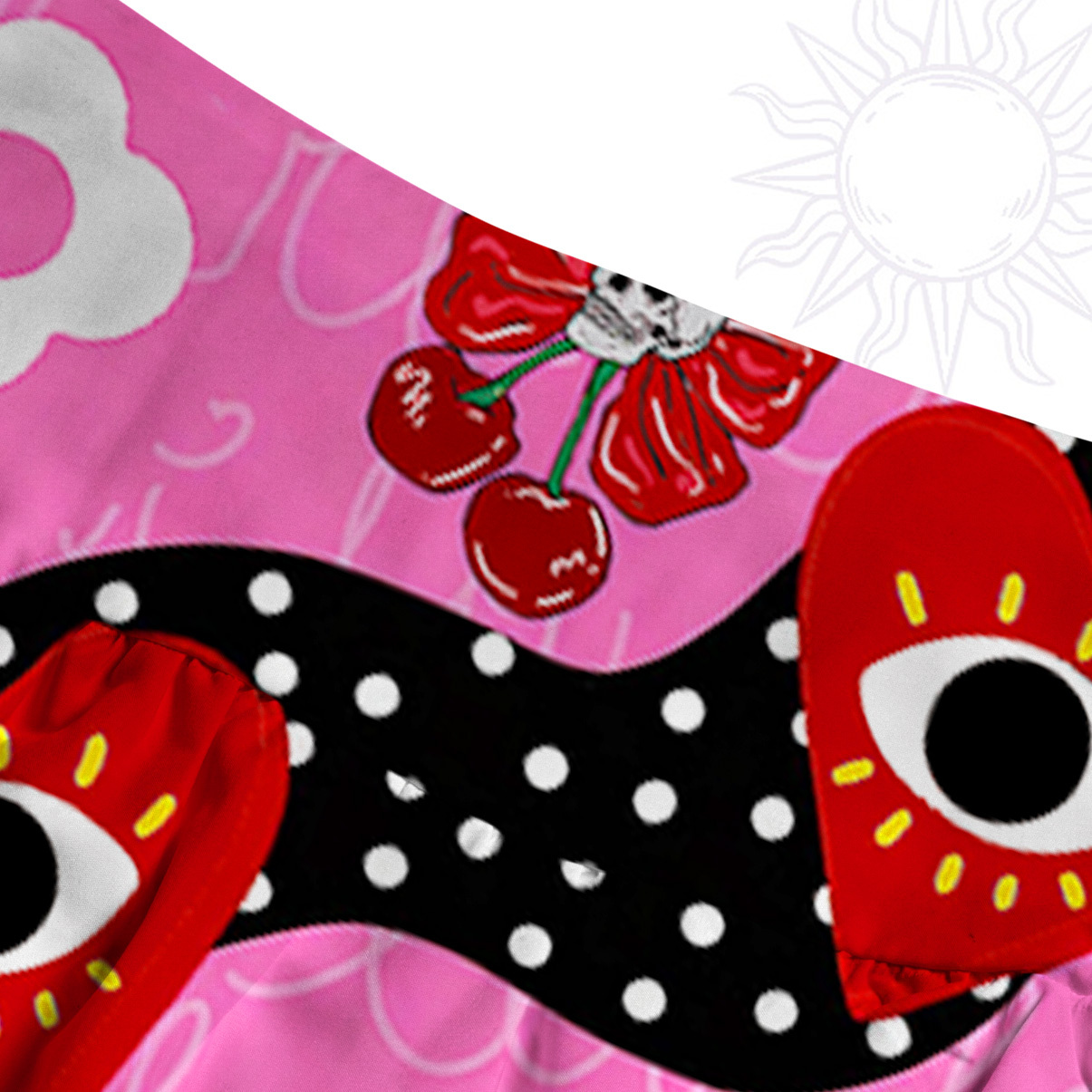 Purplehecate Evil Eye Heart Convertible Maxi Skirt