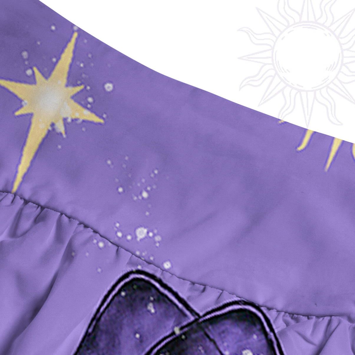 Purplehecate Moonlit Petals and Wings Convertible Maxi Skirt