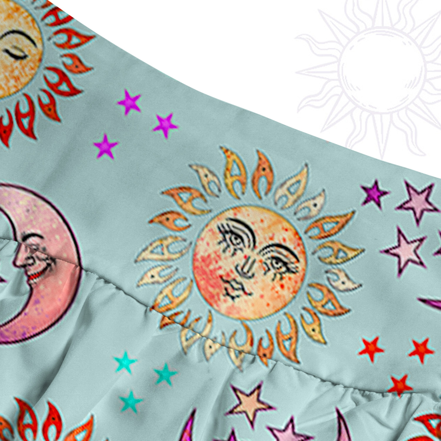 Purplehecate Dancing Suns and Lunar Dreams Convertible Maxi Skirt