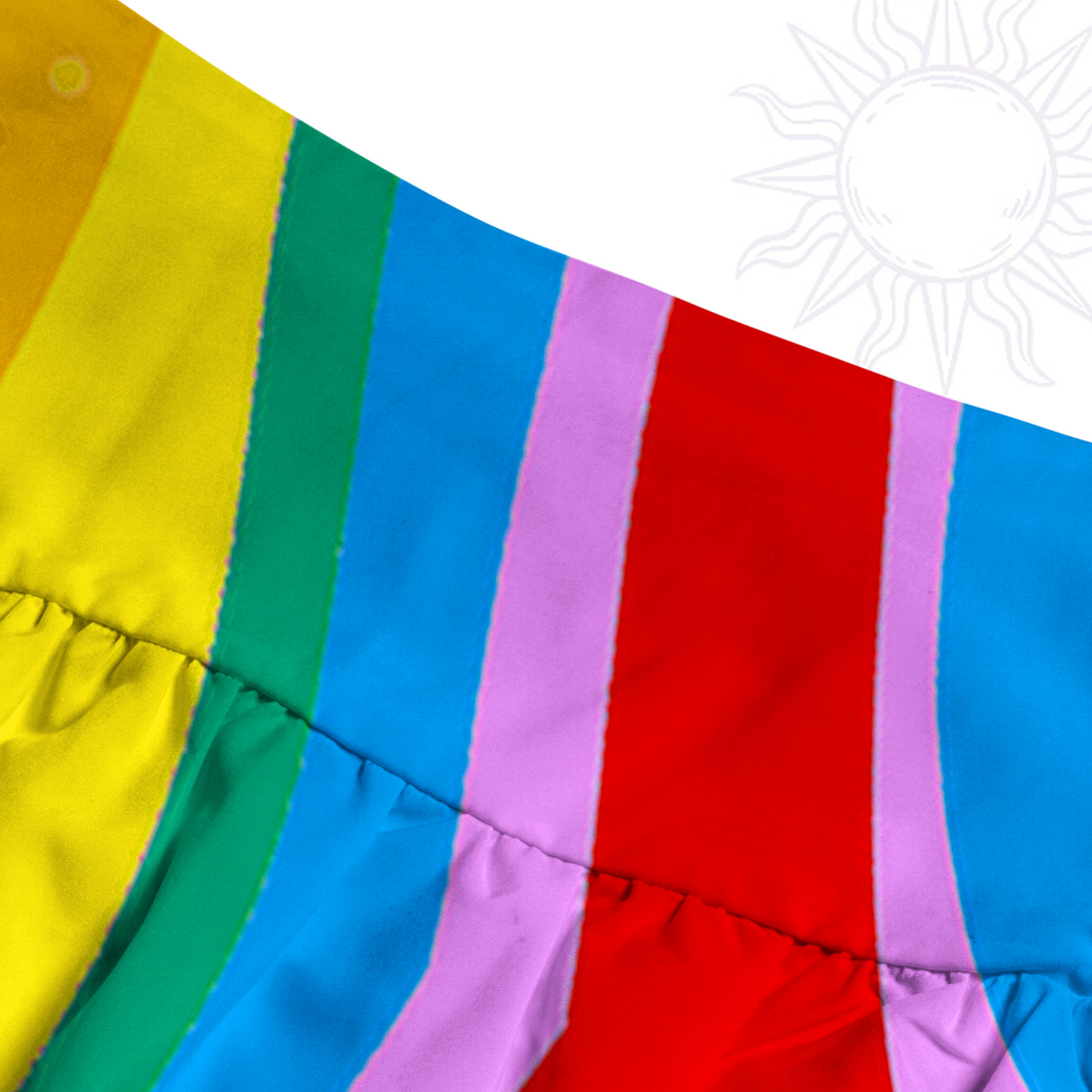 Purplehecate Dreamy Rainbow Wave Convertible Maxi Skirt