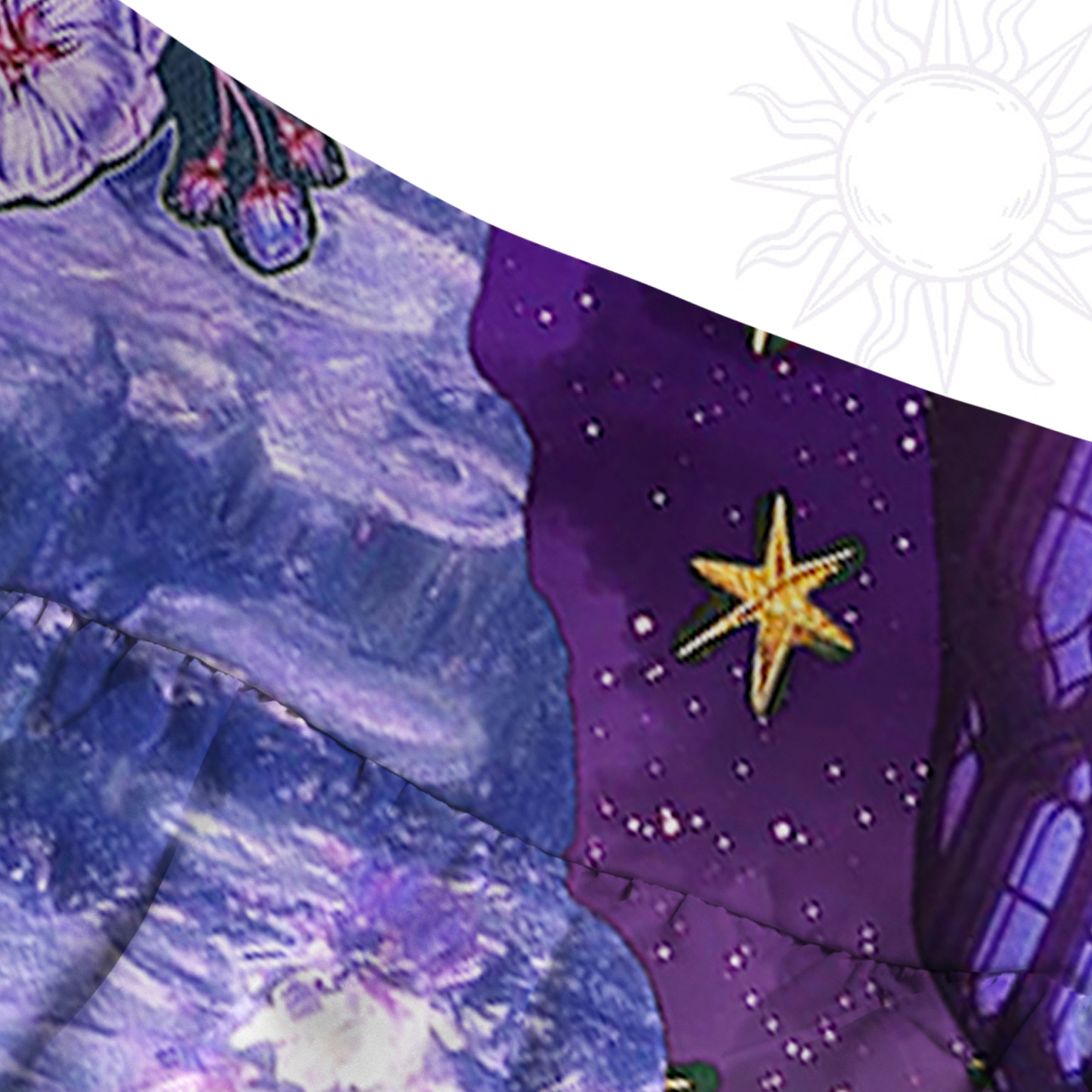 Purplehecate Witchy Black Cat Moon Convertible Maxi Skirt