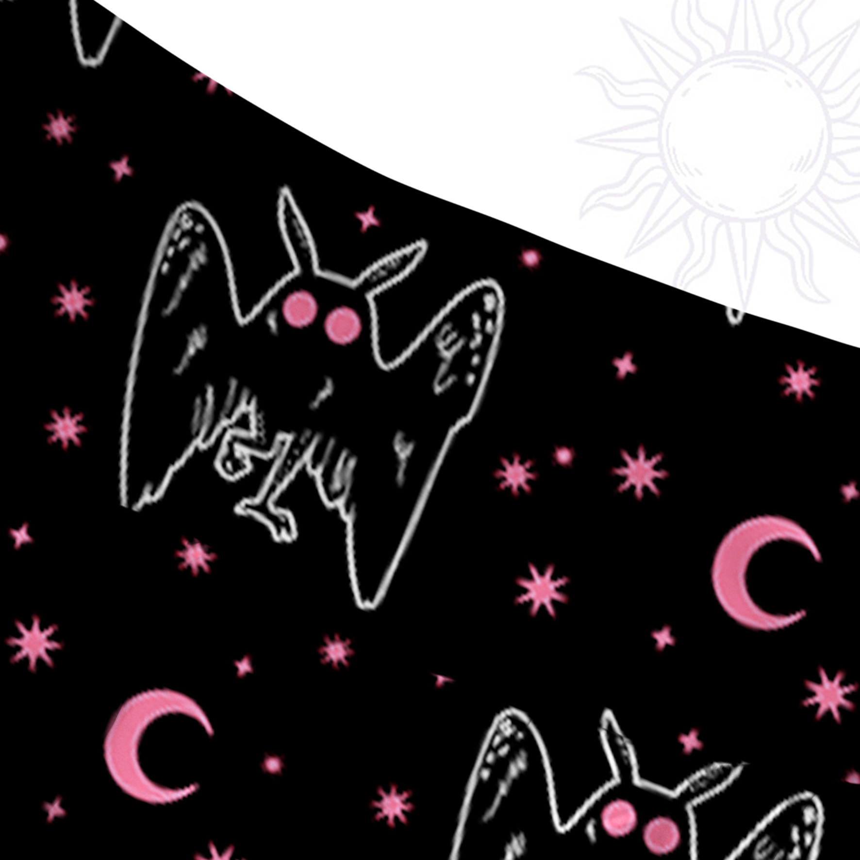 Purplehecate Witchy Mothman Night Convertible Maxi Skirt