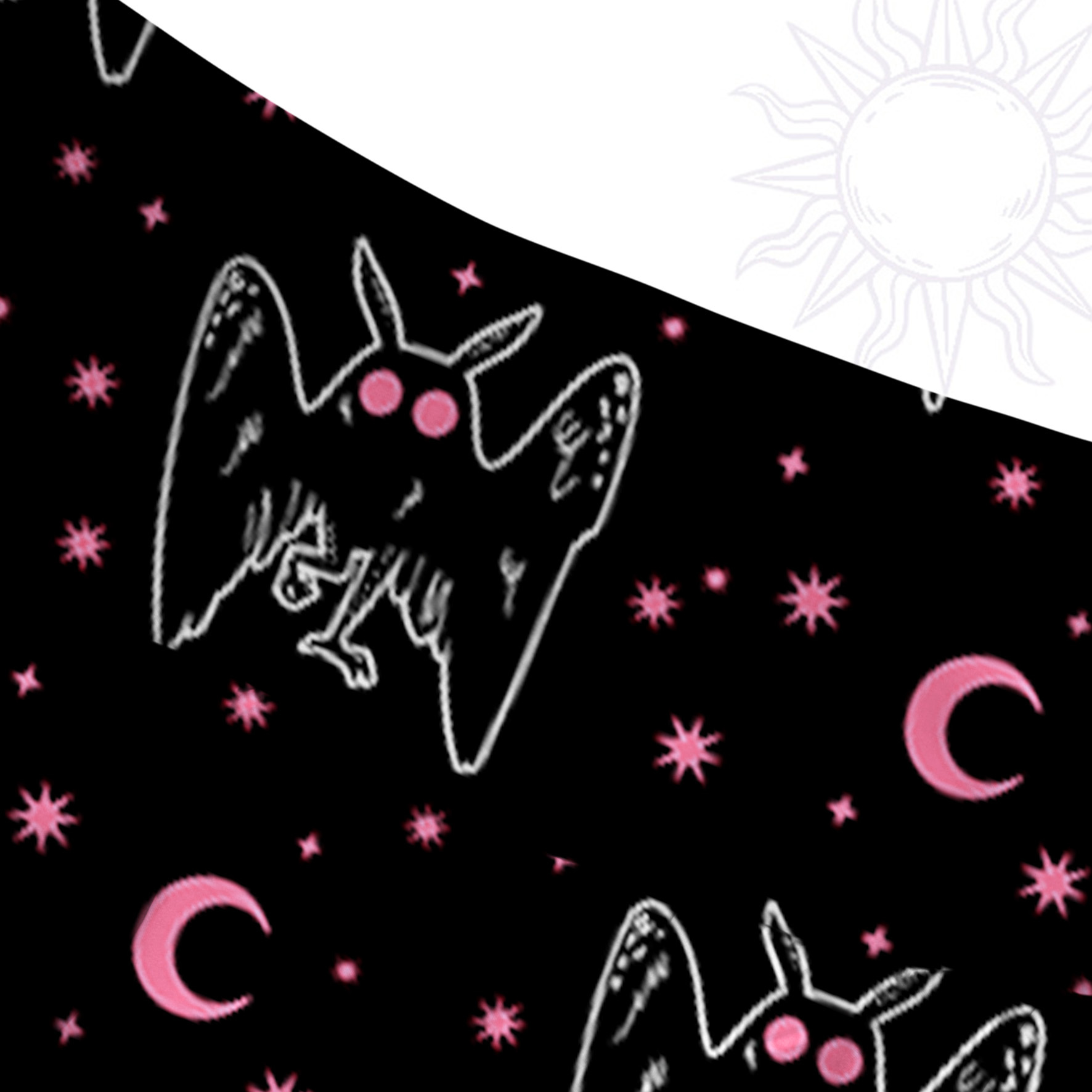 Purplehecate Witchy Mothman Night Convertible Maxi Skirt