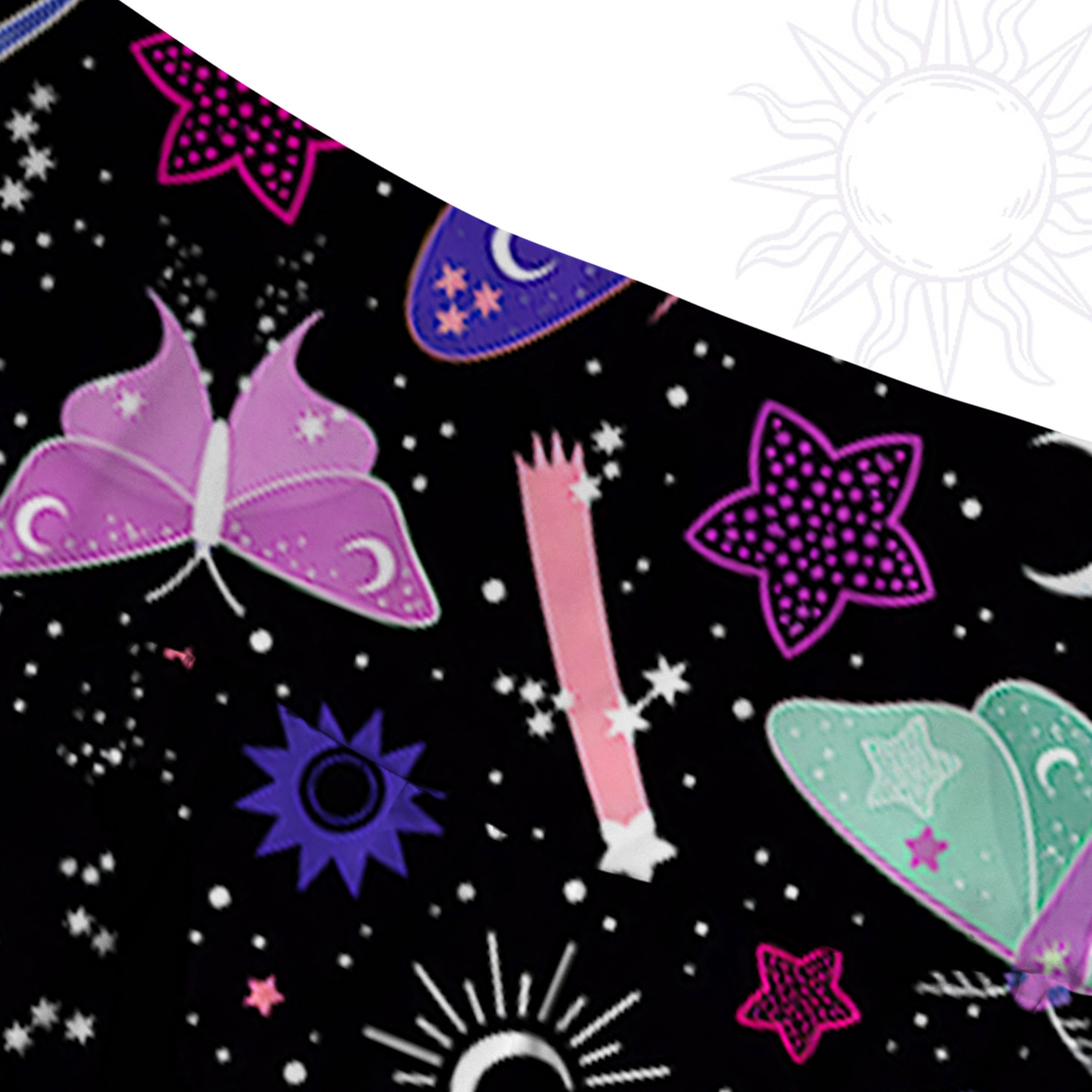 Purplehecate Midnight Moth Convertible Maxi Skirt