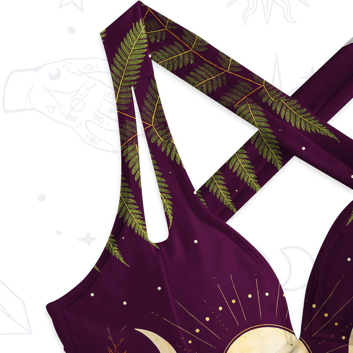 Purplehecate Lunar Raven Ritual One-Piece Swimsuit