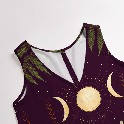 Purplehecate Lunar Raven Ritual Wings Wide Leg Jumpsuit