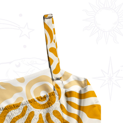 Purplehecate Solar Swirl Totem Strappy Wide Straps Maxi Dress
