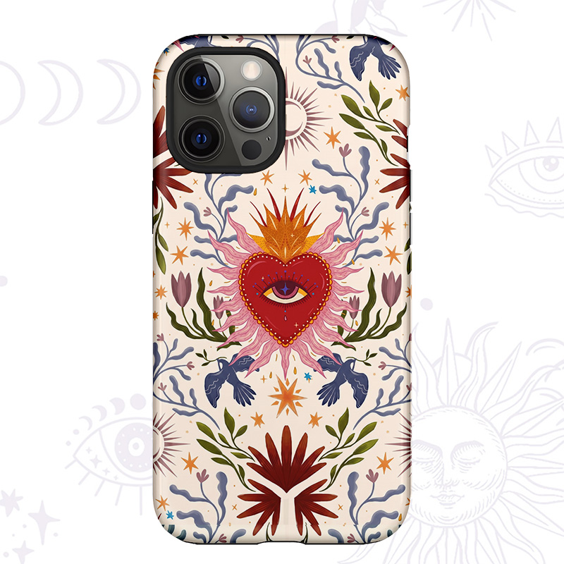 Purplehecate Sacred Flame Heart Phone Case