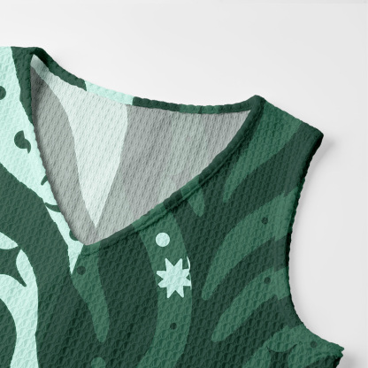 Purplehecate Green Vision Illusion Crochet Knit Maxi Dress