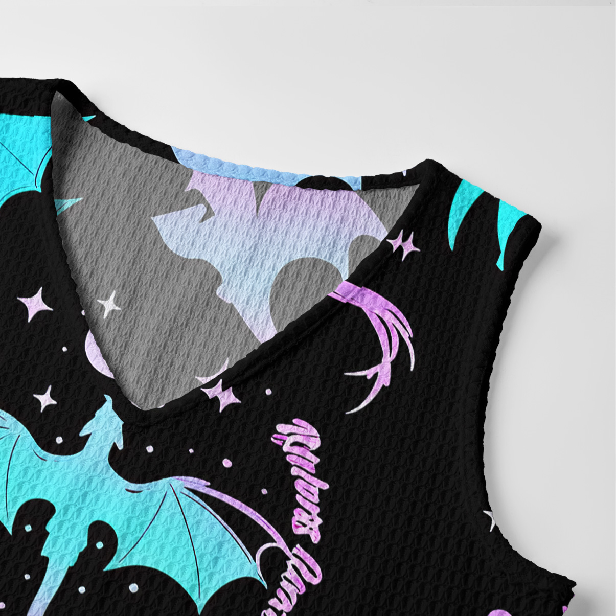Purplehecate Neon Fantasy Dragon Allover Crochet Knit Maxi Dress