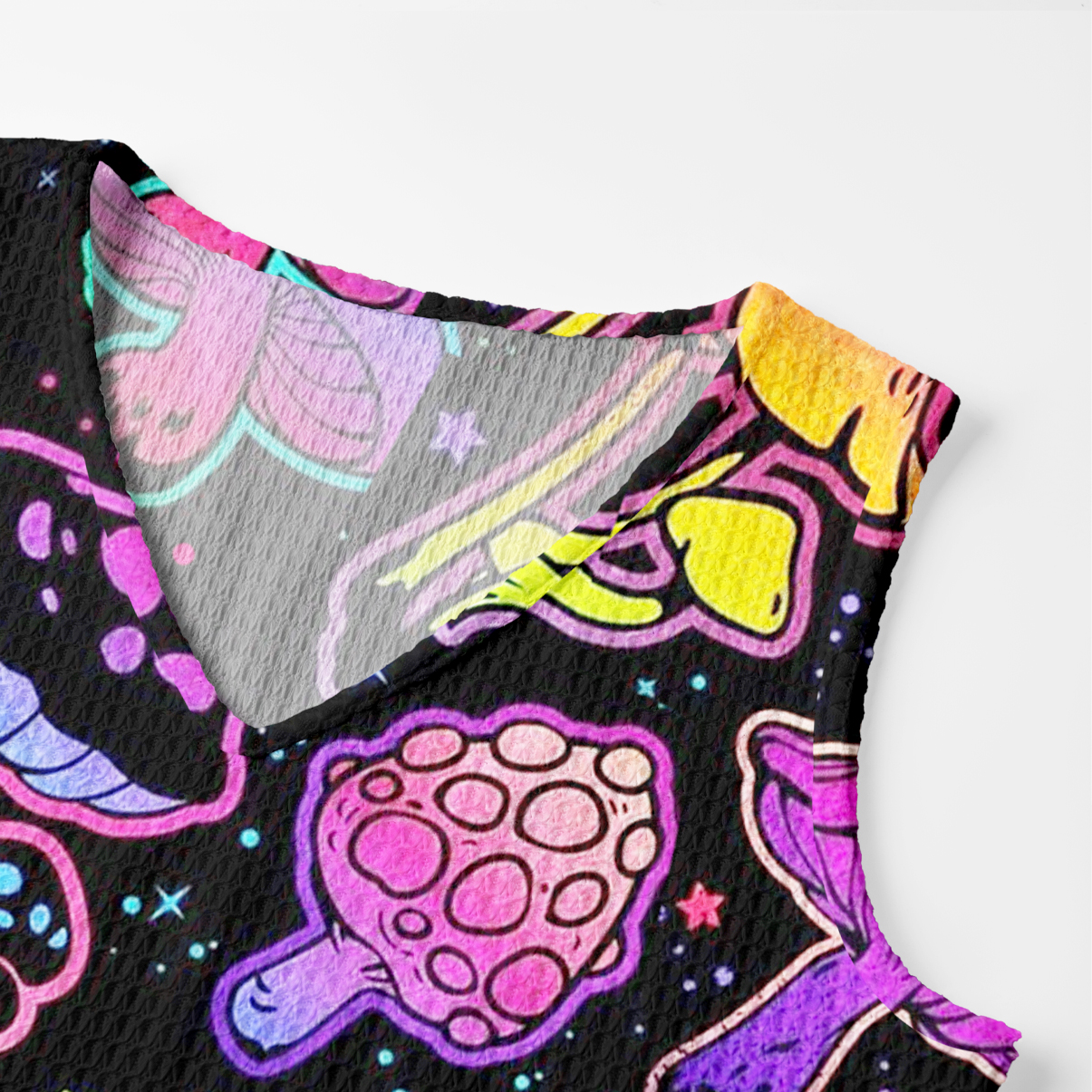 Purplehecate Psychedelic Mushroom Rave Crochet Knit Maxi Dress