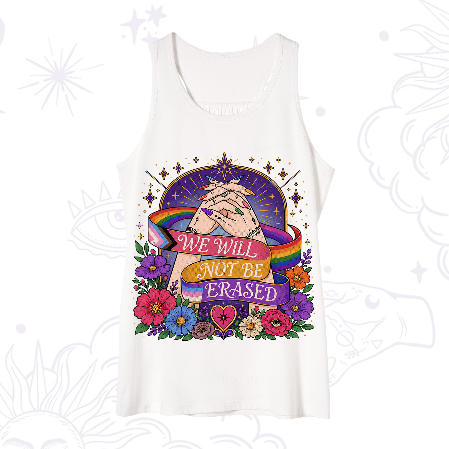 Purplehecate We Will Not Be Erased Pride Tank