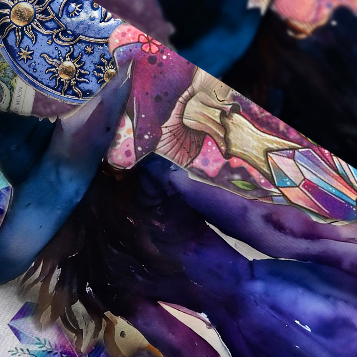 Purplehecate Celestial Magic Witch Sister Wide Straps Maxi Dress