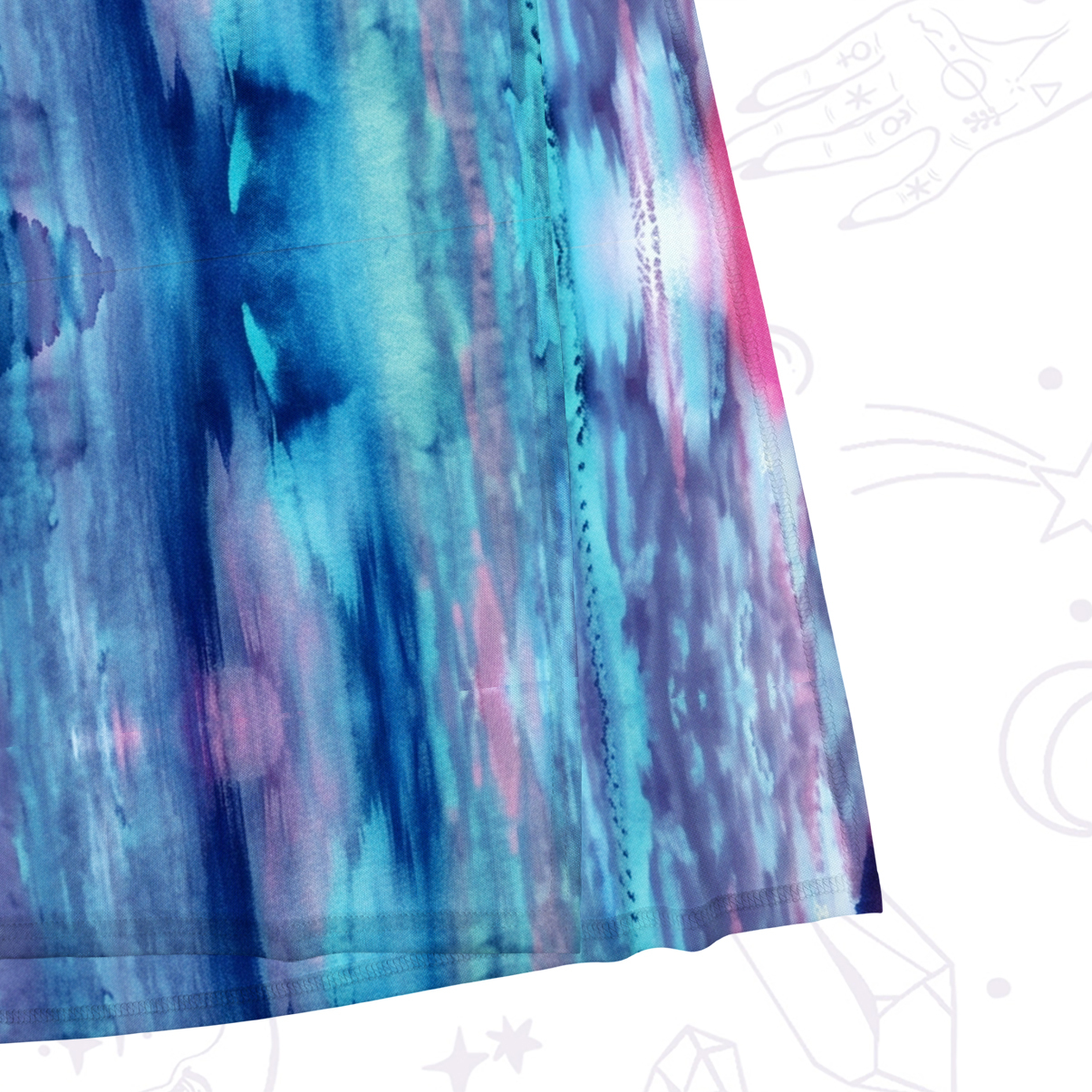 Purplehecate Ombre Octopus Glitter Tentacles Mesh Maxi Tank Beach Dress