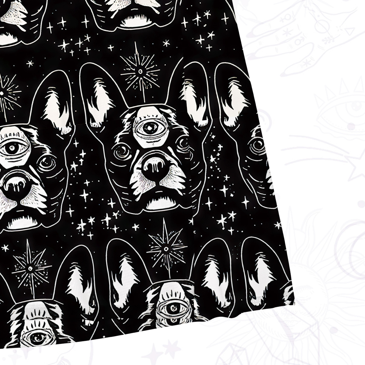 Purplehecate Mystic Boston Terrier Mesh Maxi Tank Beach Dress