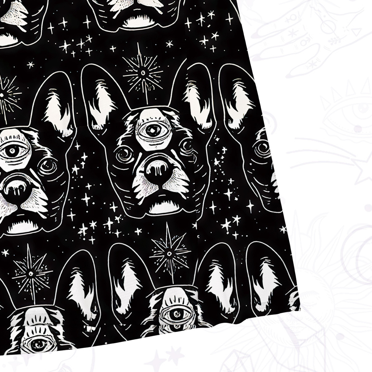 Purplehecate Mystic Boston Terrier Mesh Maxi Tank Beach Dress