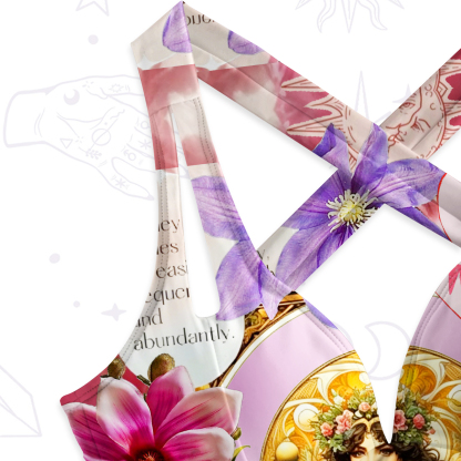 Purplehecate Divine Empress Tarot Collage One-Piece Swimsuit