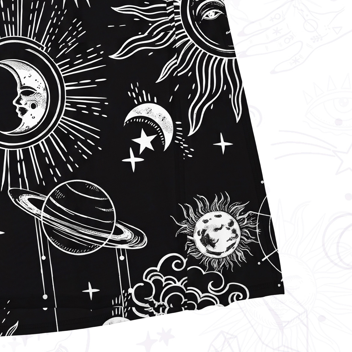 Purplehecate Celestial Moon Sun Mesh Maxi Tank Beach Dress