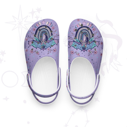 Purplehecate Moon Phase Bat Rubber Clogs