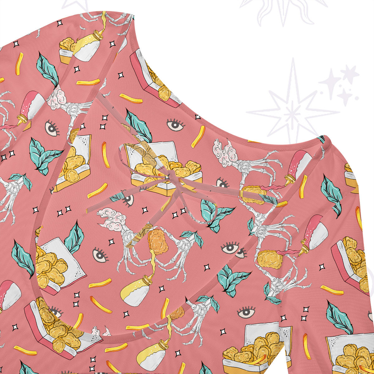 Purplehecate The Chicken Nugget Beachwear Cover-Up Dress