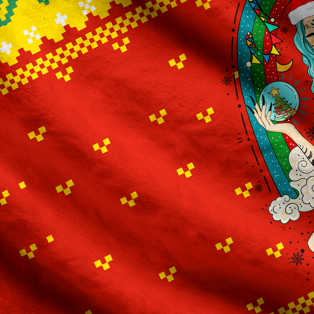 Purplehecate Christmas I'm The Queen Of All My Dreams Ugly Cardigan Sweaters