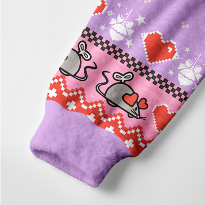 Purplehecate Funny Love Opossum Ugly Cardigan Sweaters