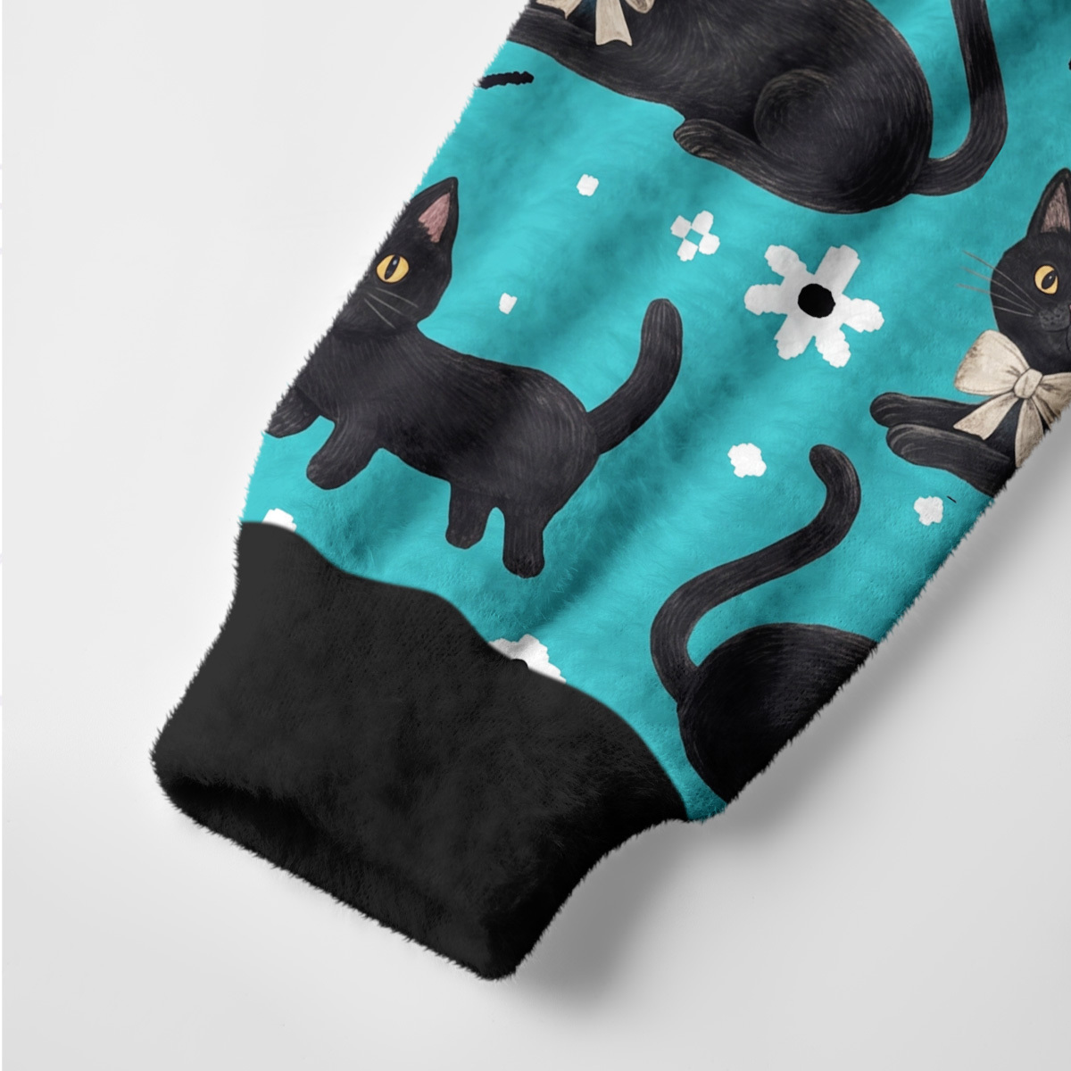 Purplehecate Lucky Black Cats Meadow Ugly Cardigan Sweaters