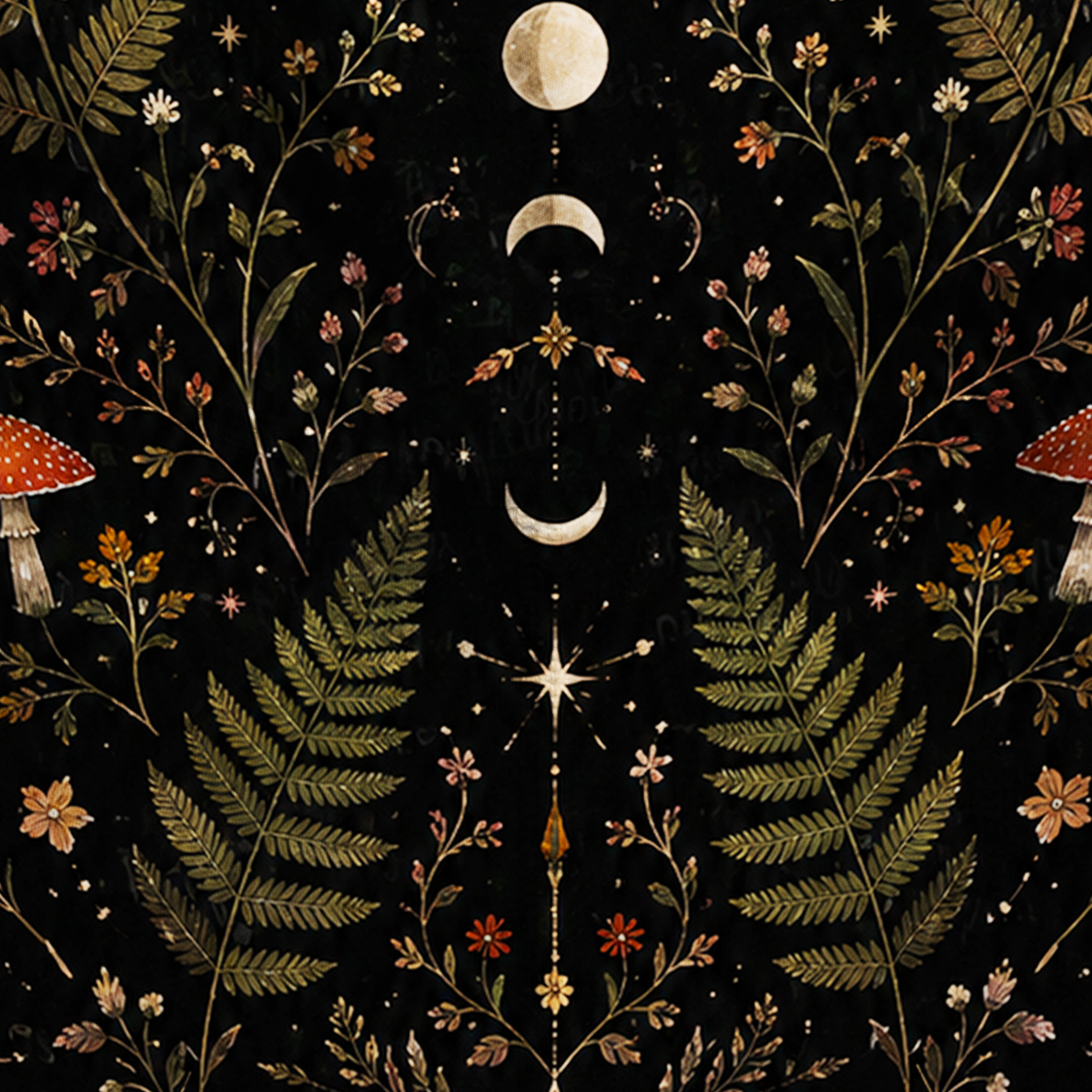 Purplehecate Moon Moth in the Enchanted Forest Yoga Pants
