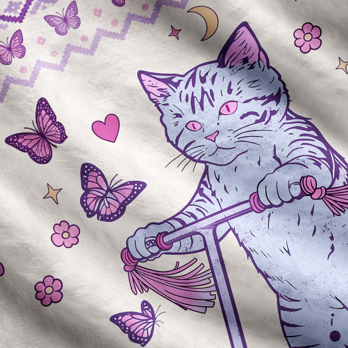 Purplehecate Off To Cause A Kerfuffle Cat Ugly Cardigan Sweaters