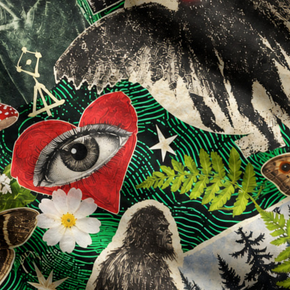 Purplehecate Alien Visitors & Forest Beasts Ugly Cardigan Sweaters