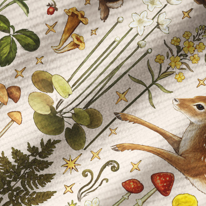 Purplehecate Enchanted Forest Animals Ribbed Knit Dress