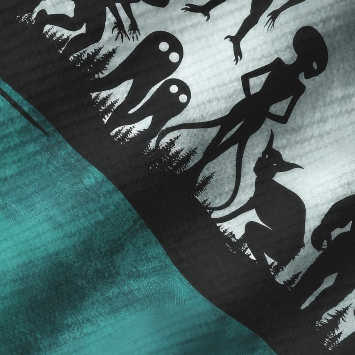 Purplehecate Alien Lake Monster Encounter Ribbed Knit Dress