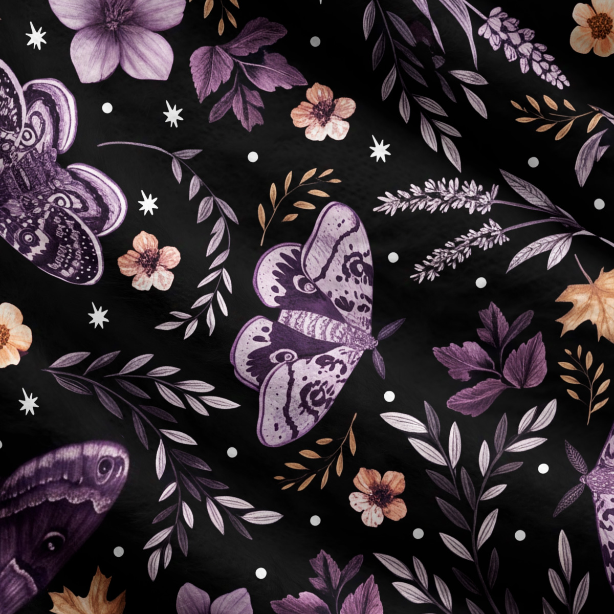 Purplehecate Midnight Moths & Butterflies Dance Ugly Cardigan Sweaters