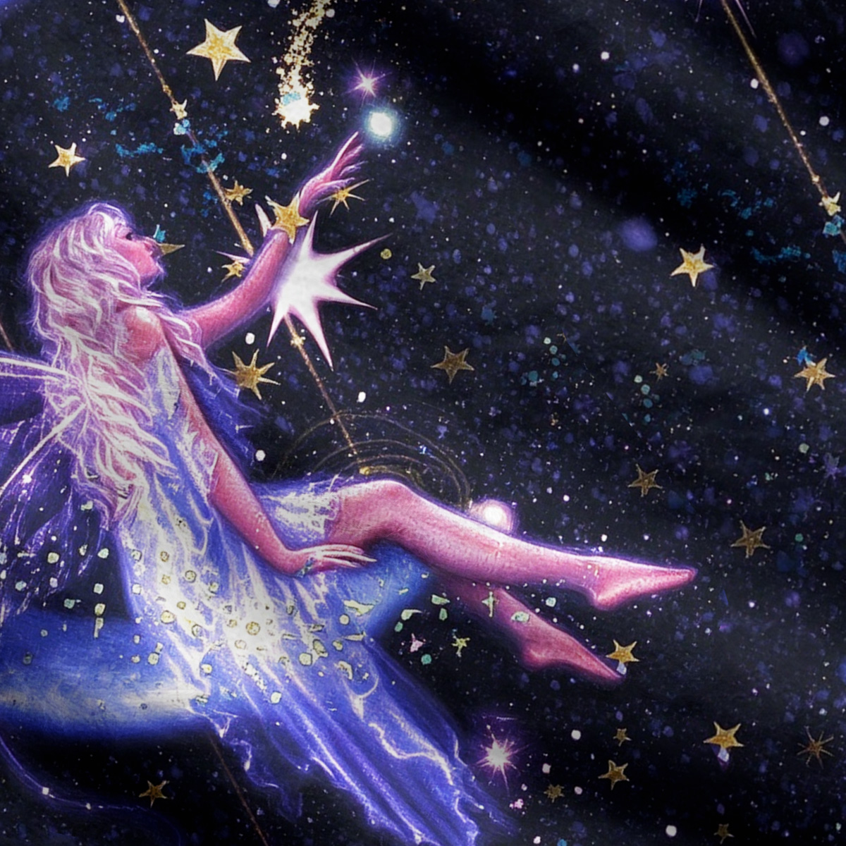 Purplehecate Cosmic Starsea Dream Fairy Ugly Cardigan Sweaters