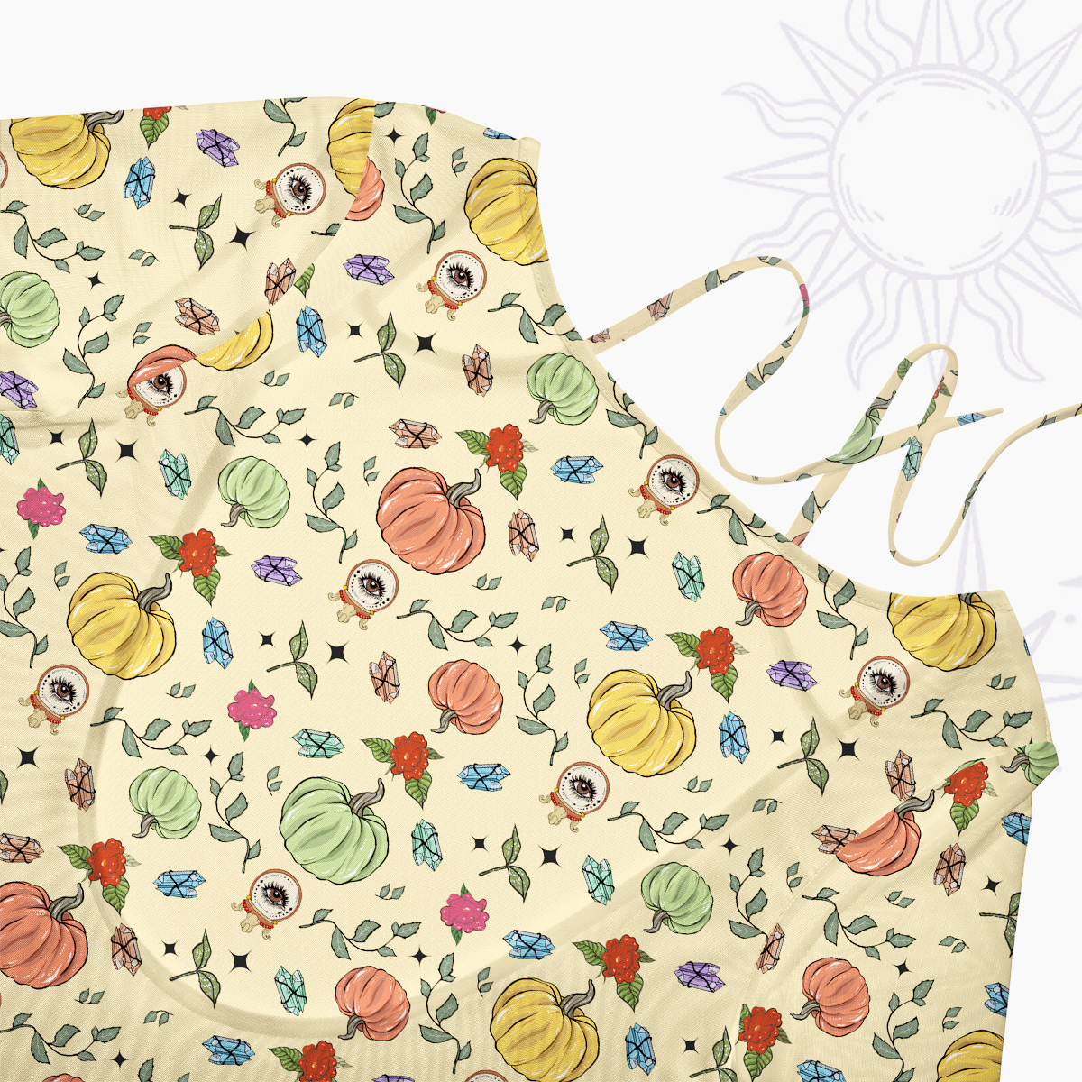 Purplehecate Magical Spiced Pumpkin Beachwear Cover-Up Dress