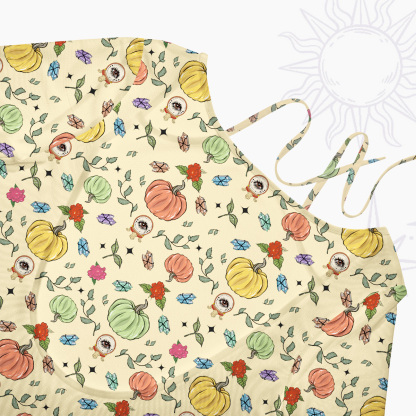 Purplehecate Magical Spiced Pumpkin Beachwear Cover-Up Dress