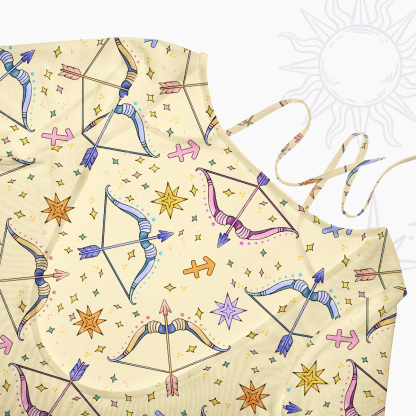 Purplehecate Sagittarius Spirit Zodiac Beachwear Cover-Up Dress