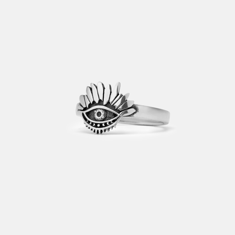 Purplehecate Evil Eye Sterling Silver Ring