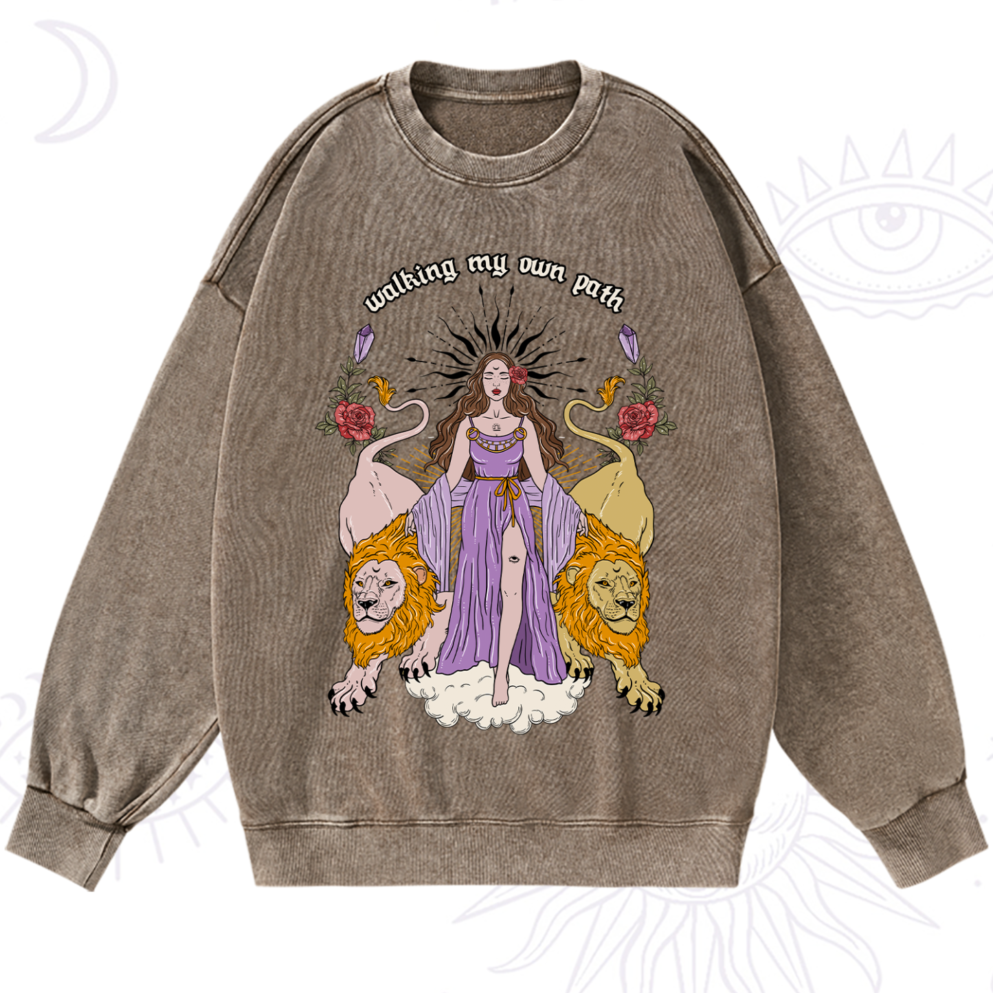 Purplehecate The Goddess Walking My Own Path Washed Sweatshirt