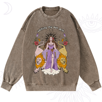 Purplehecate The Goddess Walking My Own Path Washed Sweatshirt