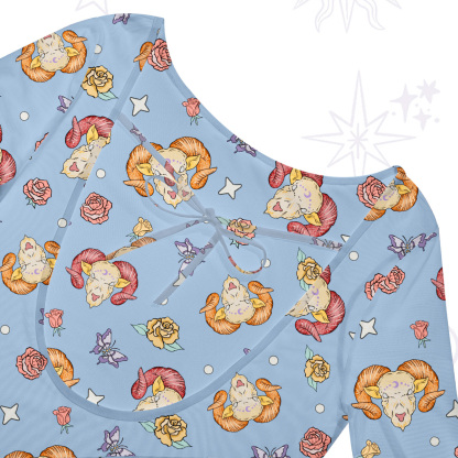 Purplehecate Aries Spirit Zodiac Beachwear Cover-Up Dress